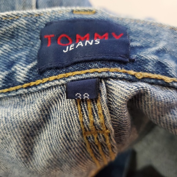 Tommy Hilfiger Jean Shorts Distressed Blue Medium Wash Men's W 38 - Picture 8 of 10